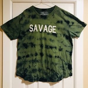 Dikotomy Men's Tie Dye 'SAVAGE T Shirt L
